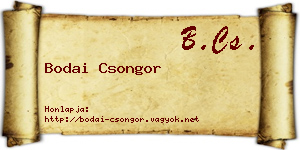 Bodai Csongor névjegykártya